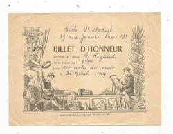 JC ,billet D'honneur , école SAINT MARCEL , Paris 13 E ,1957 ,frais Fr 1.45 E - Ohne Zuordnung