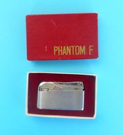 PHANTOM F - Nice Vintage Gas Lighter In Original Box * Briquet Feuerzeug Accendino Encendedor - Autres & Non Classés