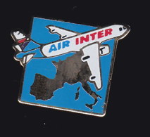 61135- Pin's..Air Inter.avion.aviation. - Avions