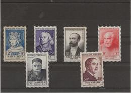 SERIE CELEBRITES N° 989 A 994 -NEUF SANS CHARNIERE - ANNEE 1954 - COTE : 180 € - Ungebraucht