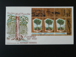 FDC Industrie Du Bois Wood Timber Nouvelles Hebrides FR 1969 - FDC