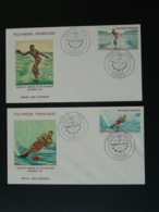 FDC (x2) Coupe Du Monde Ski Nautique Polynésie 1971 - Water-skiing