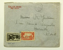 Enveloppe  Par Avion 1931 Affr.  3 F Dakar --> Marseille, YT 125, 169 - Covers & Documents