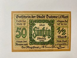 Allemagne Notgeld Dahme 50 Pfennig - Collections