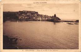 Collioure       66          Plage De La Ville Et Fort Miradou    (voir Scan) - Collioure