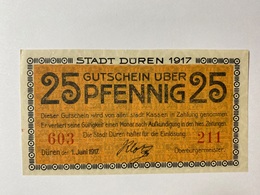 Allemagne Notgeld Duren 25 Pfennig - Collections