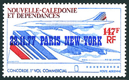 Nouvelle Caledonie New Caledonia 1977 Concorde Paris New York  (Yvert PA 181, Michel 603, S Gibbons 590, Scott C141) - Airplanes