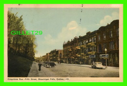 SHAWINIGAN FALLS, QUÉBEC - CINQUIÈME RUE ANIMÉE - PECO - CIRCULÉE EN 1952 - - Trois-Rivières