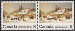 Canada 1972 MNH Sc 610 8c The Blacksmith's Shop Variety - Abarten Und Kuriositäten