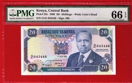 1990 Kenya Central Bank - Kenya 20 Shillings 1990 PMG 66EPQ - Kenya