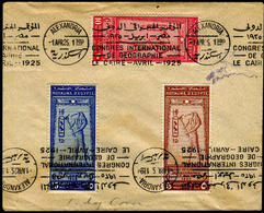 EGYPT ALEXANDRIA 1925 INTERNATIONAL GEOGRAPHIC CONFERENCE   FIRST DAY April 1, 1925 - Lettres & Documents