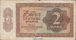 DDR Rosenbg: 341a, KN 6stellig, Davor Ein Buchstabe Gebraucht (III) 1948 2 Deutsche Mark - 2 Deutsche Mark