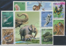 Volksrepublik China 3115-3124 (kompl.Ausg.) Gestempelt 2000 Geschützte Tiere (9386941 - Usati