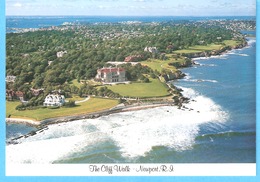 Newport Rhode Island-The Cliff Walk-The Breakers (C.Vanderbilt)-Mansion (Center)-Best Aerial View Award,1982-Texte->scan - Newport