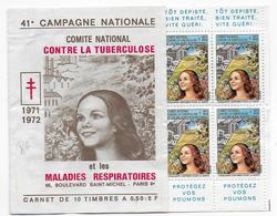 1971 - CARNET TIMBRE ANTI-TUBERCULOSE COMPLET LEGERES FROISSURES - Antituberculeux