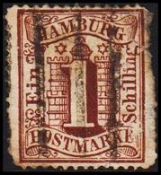 1864-1867. HAMBURG. Stadtwappen. 1 Schilling. Defect. () - JF319761 - Hamburg