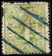 1864-1867. HAMBURG. Stadtwappen. 4 Schilling. Defect. () - JF319767 - Hamburg