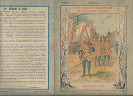 MILITARIA PROTÈGE CAHIER ILLUSTRÉE MILITAIRE GUERRE 1870 INFANTERIE : - Protège-cahiers