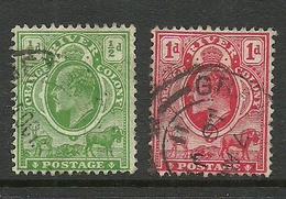 ORANGE River Colony 1901-1907, 2 Stamps, King Edward VII, O - Orange Free State (1868-1909)