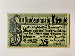 Allemagne Notgeld Mayen 25 Pfennig - Collections