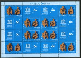 ROMANIA 2005 UNESCO 60th Anniversary Sheetlet MNH / **.  Michel 6005 Kb - Blocs-feuillets