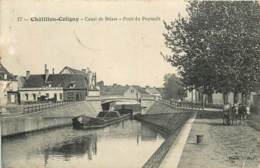 CHATILLON COLIGNY CANAL DE BRIARE PONT DU PUYRAULT PENICHE AU HALAGE - Chatillon Coligny