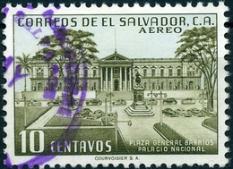 EL SALVADOR, POSTA AEREA, AIRMAIL, MONUMENTI, 1954, 10 C., USATO   Mi:SV 748, Scott:SV C155, Sg:SV 1074 - El Salvador