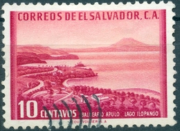 EL SALVADOR, PAESAGGI, LANDSCAPES, 1954, 10 C., FRANCOBOLLO USATO  Mi:SV 739, Scott:SV 666, Sg:SV 1065 - El Salvador