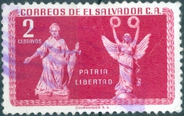 EL SALVADOR, MONUMENTI, 1954, 2 C., FRANCOBOLLO USATO   Mi:SV 727, Scott:SV 656, Sg:SV 1053 - El Salvador