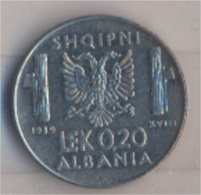 Albanien KM-Nr. : 29 1939 R Vorzüglich Stahl 1939 0,20 Lek Italienische Besetzung (9157923 - Albanië