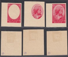 BELGIQUE 1938 ESSAIS AU TYPE PRINCE ALBERT 3 ESSAIS     (DD) DC-6373 - Proofs & Reprints