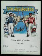 étiquette De Vin - Vin Des Joutes; Mis En Bouteille à Sète; 3 Differentes Rouge Rosé Et Blanc - Baffi