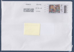 Enveloppe Affranchie Par MonTimbrenLigne Lettre Verte Belle Année 2020 A Circulée 7 Janvier 2020 - Printable Stamps (Montimbrenligne)