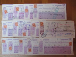 Lot De 14 Billets A Ordre Societe Generale Credit Ind Et Commercial Londres 1935 A 1938 Afff Two Pence - Revenue Stamps