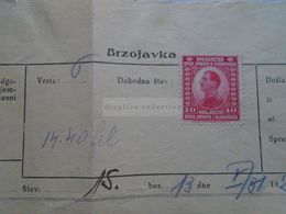 ZA265.3 Yugoslavia SHS  Kingdom - Brzojavka -Telegram - Baračka - Барачка -Serbia-Croatia Border  1921 - Andere & Zonder Classificatie