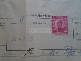 ZA265.3 Yugoslavia SHS  Kingdom - Brzojavka -Telegram - Baračka - Барачка -Serbia-Croatia Border  1921 - Otros & Sin Clasificación