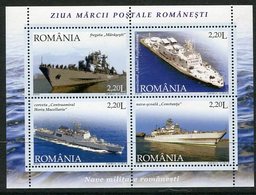 ROMANIA 2005 Warships Block MNH / **.  Michel 358 - Ongebruikt