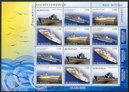 ROMANIA 2005 Warships Sheetlet MNH / **.  Michel 5967-70 - Nuevos