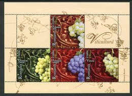 ROMANIA 2005 Wine Grape Varieties MNH / **.  Michel Block356 - Blokken & Velletjes