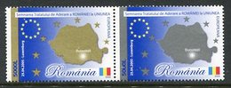 ROMANIA 2005 Signing Of EU Accession Agreement Pair  MNH / **.  Michel 5933-34 - Unused Stamps