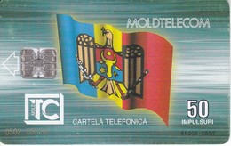 TARJETA DE MOLDAVIA DE 50 IMPULSURI - BANDERA-FLAG (MOLDOVA) - Moldavia