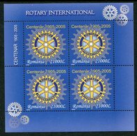 ROMANIA 2005  Rotary Centenary Sheetlet MNH / **.  Michel 5903 Kb - Nuovi