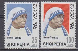 Europa Cept 1996 Albania Mother Theresa 2v  ** Mnh (46019) - 1996