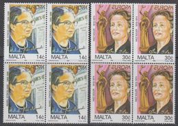 Europa Cept 1996 Malta 2v Bl Of 4 ** Mnh (46023) - 1996