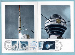 Carte-Maximum 1965 - Lancement Du Premier Satellite Français A1 - YT 1465A - 1960-69