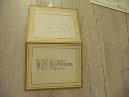 Menu 1902 Hôtel Continental - Menükarten