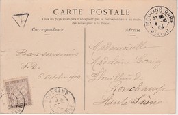 1904 / CPA Moulins La Place De L'Allier / Taxe 10 C / Cachet Moulins-Gare - Altri & Non Classificati