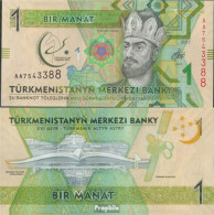 Turkmenistan Pick-Nr: 36 Bankfrisch 2017 1 Manat - Turkmenistan