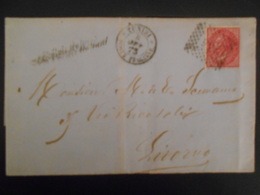 Italie Afrique , Lettre De Tunisi Poste Italianne 1873 Pour Livorno - Ostafrika