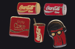 61154-lot De 5  Pin's..Coca-Cola.. - Coca-Cola